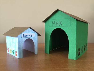 3-D Paper Doghouse Kids Craft