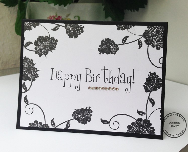 5 Minute DIY Birthday Card: So Suzy Stamps April Release Blog Hop