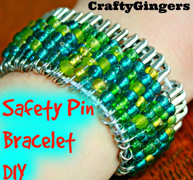Beaded Safety Pin Bracelet DIY