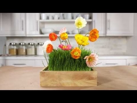Create Flower Centerpieces with Real Grass