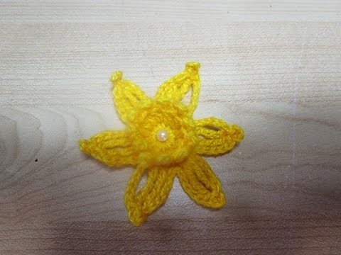 Crochet uncinetto fiore narciso tutorial