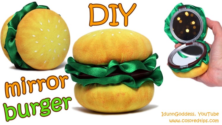 DIY Compact Mirror Burger – How To Make Pocket Mirror Hamburger