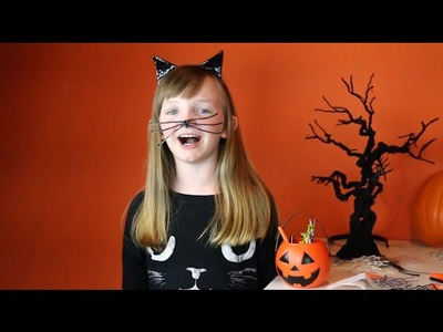 DIY Halloween Costume Cat Ears & Whiskers
