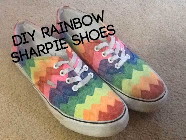 DIY Rainbow Sharpie Shoes