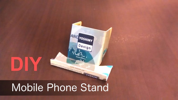 DIY simple Mobile Phone stand from a credit card.