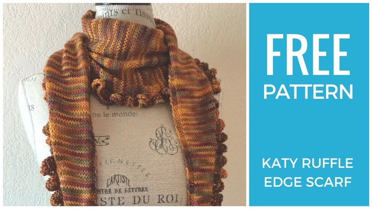 Easy Ruffle Scarf Free Knitting Pattern