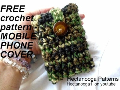 FREE CROCHET PATTERN, CELL PHONE POUCH