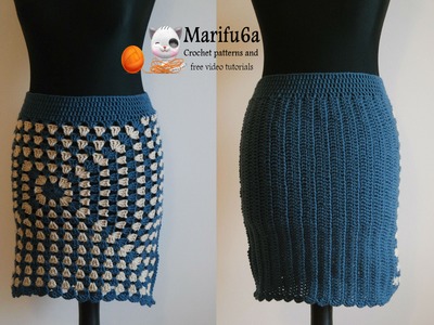 How to crochet easy warm skirt for beginners free tutorial pattern