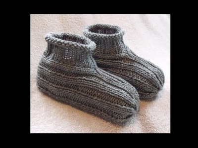 How to Knit Bootie Slippers - FREE Knitting Pattern!