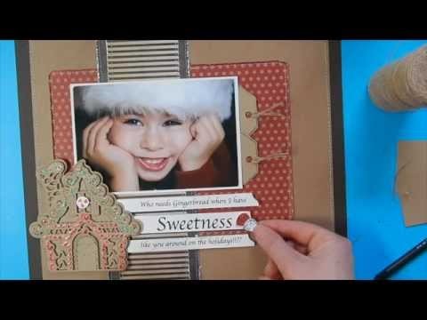 How to: Make a Gingerbread House Scrapbook Layout