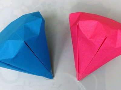 How to Make a Paper Diamond with Eight edges - Easy Way | Origami