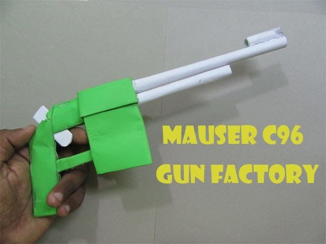 How to make a paper gun that shoots (Mauser C96) - Easy Tutorials