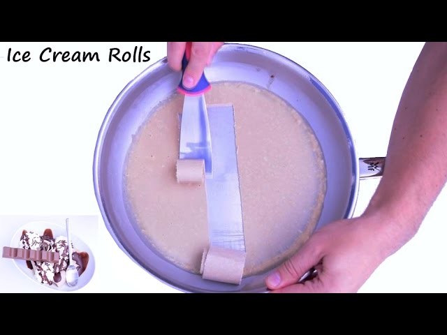 How to make ICE CREAM ROLLS - KINDER Chocolate Bar | DIY Tutorial & Recipe