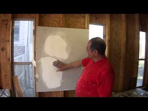How To Repair Small Holes in Damaged Drywall Sheetrock #3