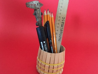 Make a Cool Pen Holder with Wooden Clothespins - DIY Home - Guidecentral