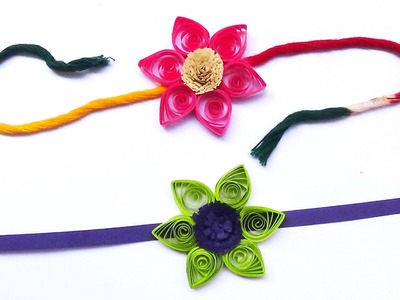Paper quilling:Handmade beautiful flower Rakhi Idea You Must Try