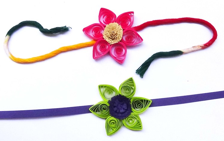 Paper quilling:Handmade beautiful flower Rakhi Idea You Must Try