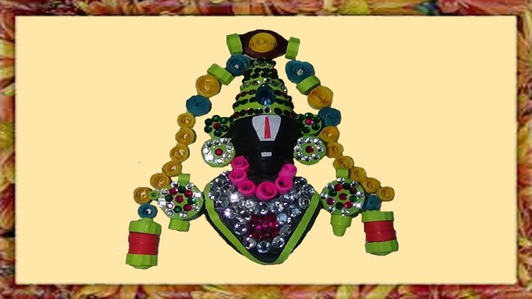 Paper quilling how to make venkateswara god with quilling strips
