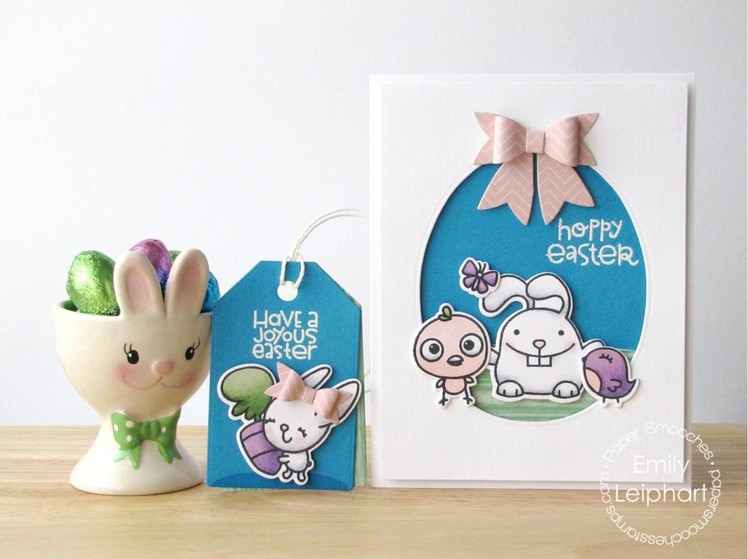 {Paper Smooches} Easter Card with the Easter Egg Die and Large Bow Die