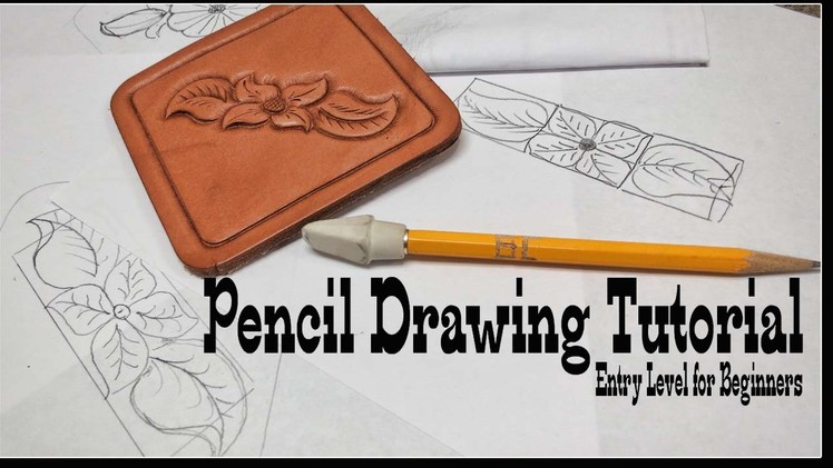 Pencil drawing tutorial how to draw designs on paper for beginners entry level for leather tooling