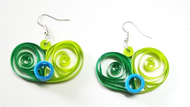 Quilling Paper HeartShaped Pendant & Ear Rings