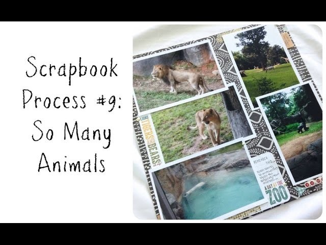 Scrapbook Process Video #9:  So Many Animals