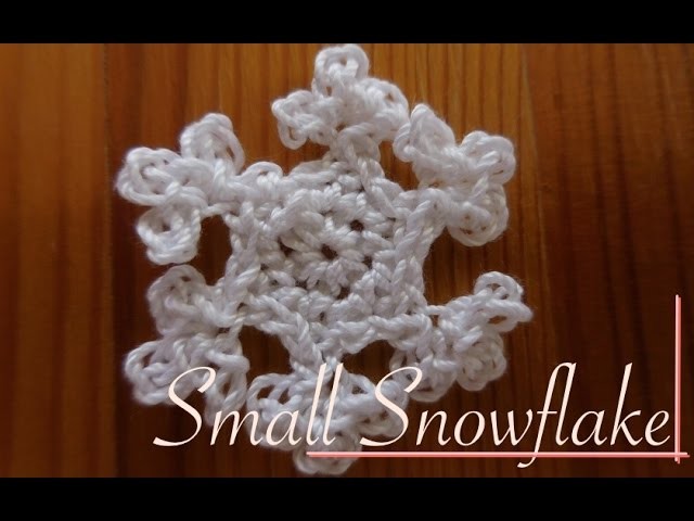 Small Crochet Snowflake - Video Tutorial left-handed