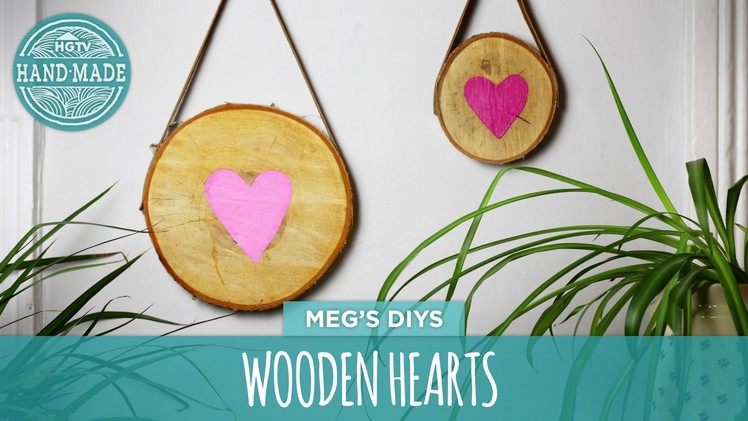 Valentine's Day DIY Wooden Hearts - HGTV Handmade