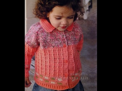 VERY EASY crochet cardigan. sweater. jumper tutorial - baby and child sizes 3