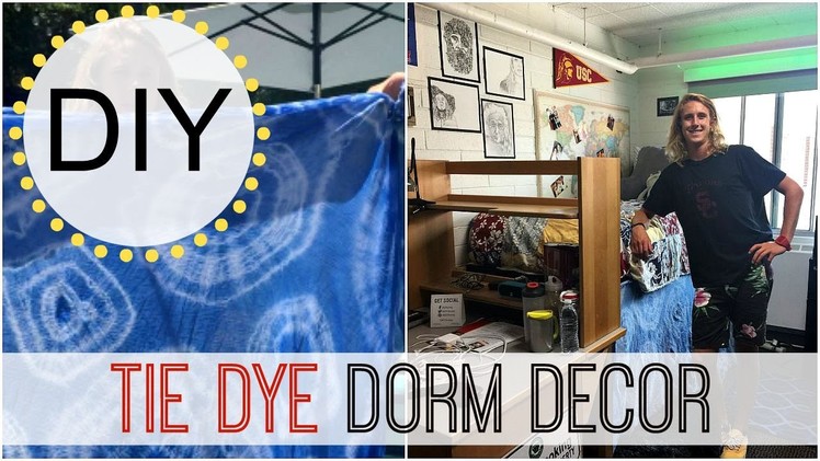Back to School Dorm Room DIY -  Tie Dye Bed Skirt | Michele Baratta