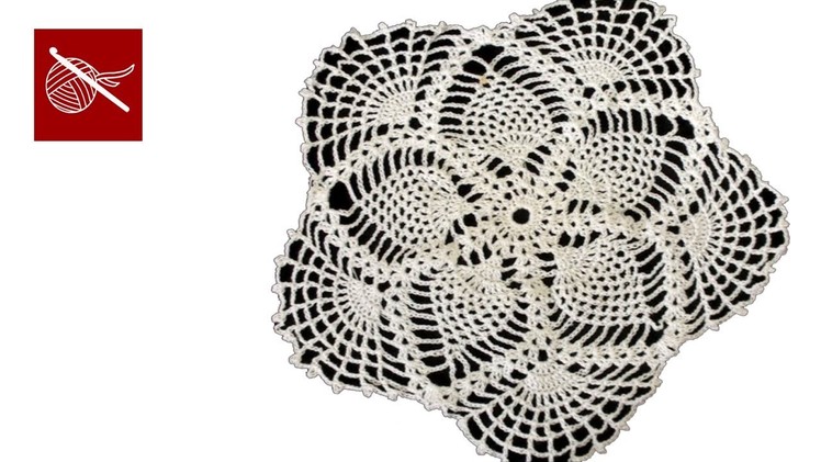 Crochet Lace Pineapple Doily Part 3 Tutorial