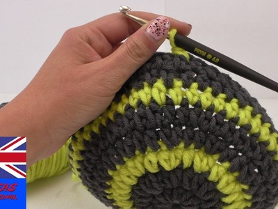 Crochet tutorial: How to finish off round crocket work - finish off crochet instructions (english)