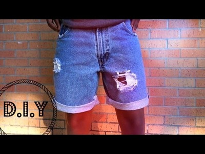 DIY : Distressed Jean Shorts | Allthingsjosh