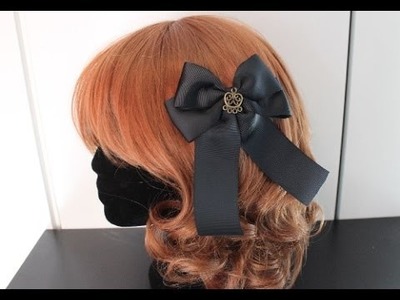 DIY: Head bow with charm for lolita (tutorial)
