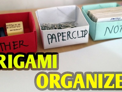 DIY paper craft back to school : Origami Organizer