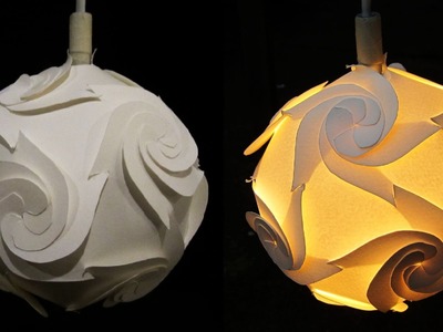 DIY paper lampshade - learn how to make a decorative small hanging lamp - EzyCraft