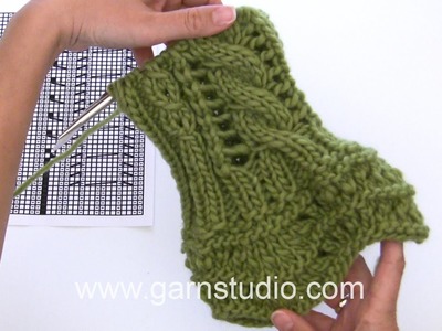 DROPS Knitting Tutorial: How to work the wrist warmers in DROPS 165-31