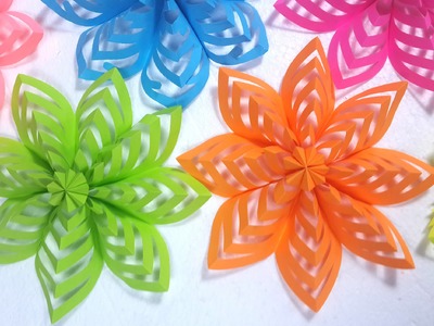 Easy Decoration Ideas: How To Make This Colored Paper Floral Decor