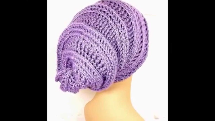 HAPPY SNAIL Unique Women's Crochet Hat, Crochet Slouchy Beanie Hat and Pattern Tutorial Step by Step