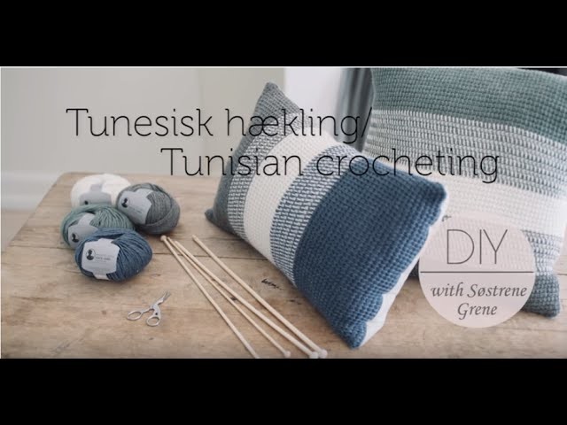 How to change yarn colour (middle of a row) in Tunisian crochet by Pescno & Søstrene Grene