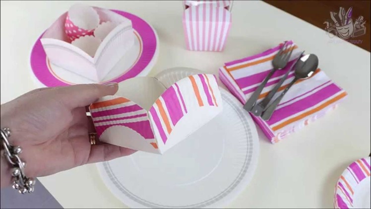 How to make a paper plate favor box | art craft crazy