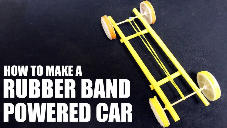 How to make a rubber band powered car - Paper Car Tutorial