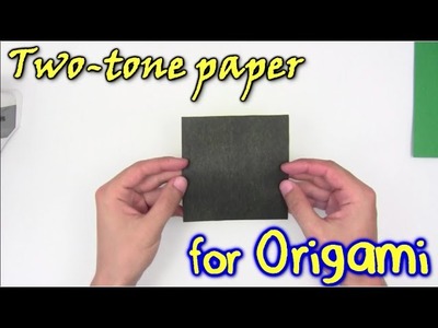 How to make a two-color paper for origami - Yakomoga