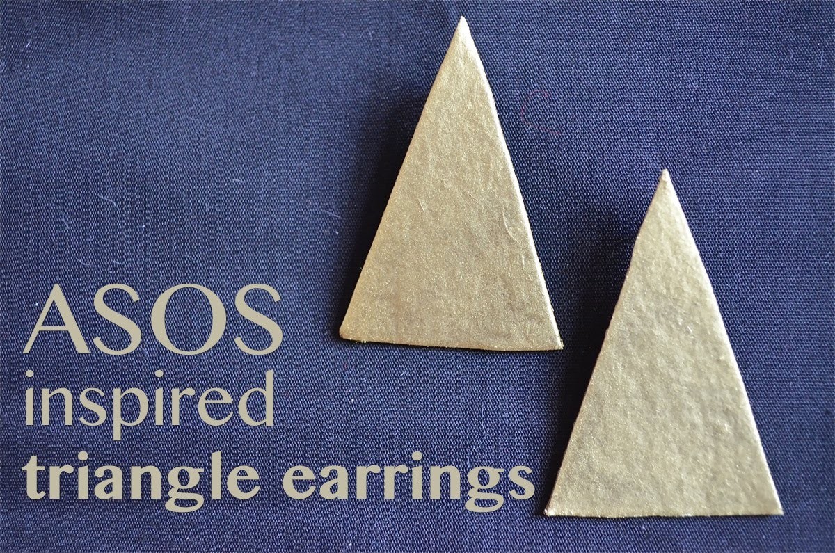 How to make ASOS inspired gold triangle earrings! | Nik Scott