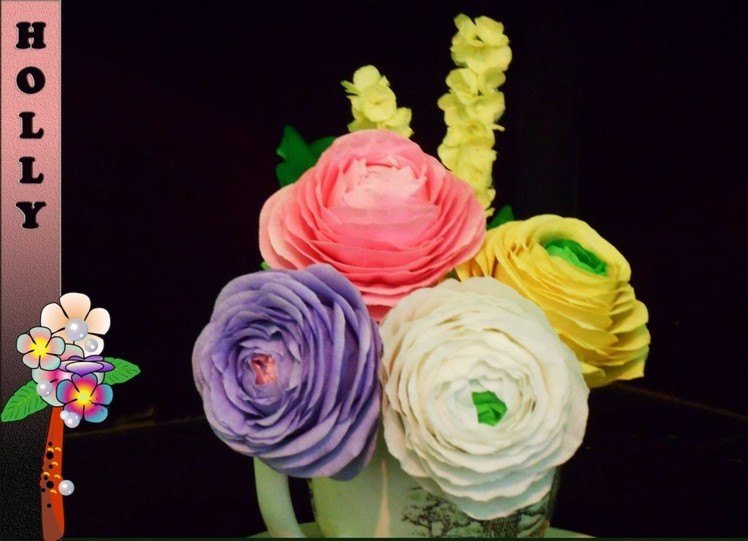 How to make paper flowers : Ranunculus