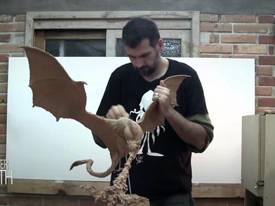 HOW TO SCULPT A DRAGON ATTACKING IN MID FLIGHT - MONSTER MONTH - DAY 17