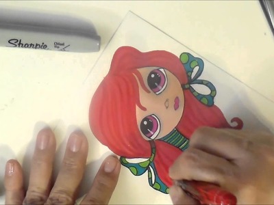 Justafew - Drawing with Sharpies - Redhead Doll