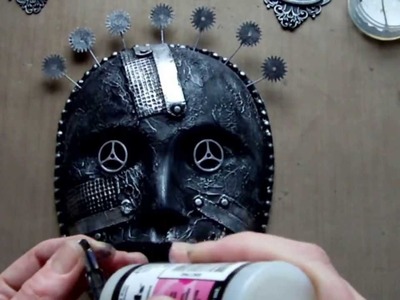 Mixed Media Art - Steampunk Altered Mask