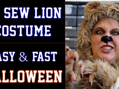 No Sew Lion Halloween Costume - DIY Fast and Easy (Wizard of Oz - Cowardly Lion)