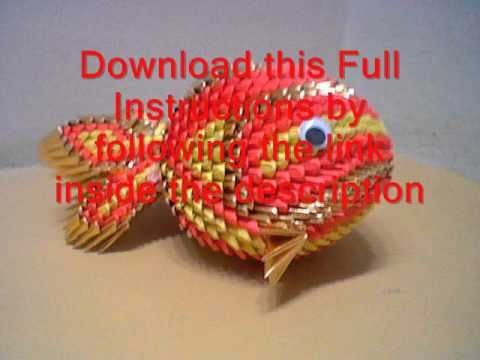 Origami 3d tutorial koi fish